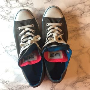 ⚡FLASH SALE ⚡Grey Blue Pink Double Tongue Converse